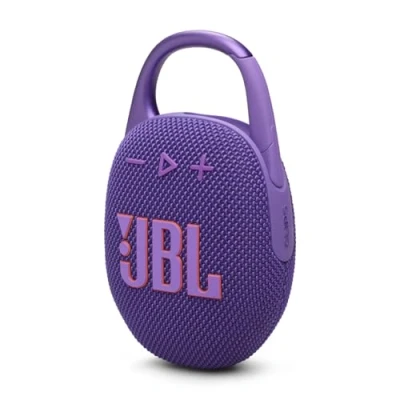 Bild av JBL Clip 5 Bärbar Bluetooth högtalare med Pro ljud, ett kraftfullt bas Playtime Boost funktion, 12h batteritid, vatten och dammtät design, lila