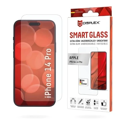 Bild av Displex Smart Glass (9H) för Apple iPhone 14 Pro, Montagesticker, unzerbrechlich, ultra dünn, unsichtbar