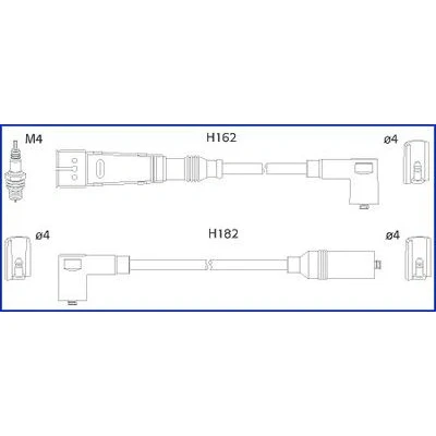 Bild av HITACHI 134701 Jeu De Fils d&#039;Allumage SKODA: Octavia I 5 portes