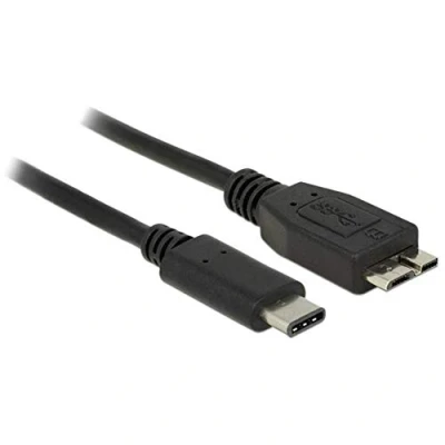 Bild av Delock USB kabel Micro typ B (han) till 24 stift C 3.1 Gen 2 50 cm sorterad