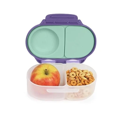 Bild av b.box Snackbox Mini Bento lunchlåda med 2 läckagesäkra fack Perfekt för småbarn, barns lunch och snacks Passar hela frukten BPA fri