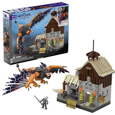 Bild av MEGA The Witcher byggleksaker för vuxna, Geralts gripjakt med 431 delar, 1 mikroactionfigur och tillbehör, samlare, HDL28