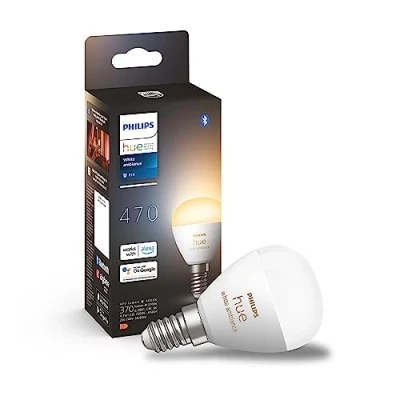 Bild av Philips Hue White ljuskälla E27 2 pack, LED 9W, A60, 800 lumen, 2700 Kelvin, Zigbee och BT, livslängd 25000 timmar, röststyrning via Amazon Alexa