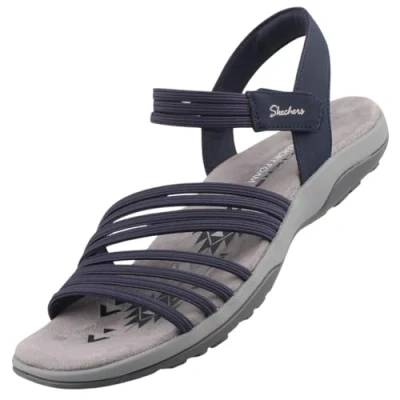 Bild av Skechers Dam Reggae slim coffee Run sandal, Blå nvy, 39 EU