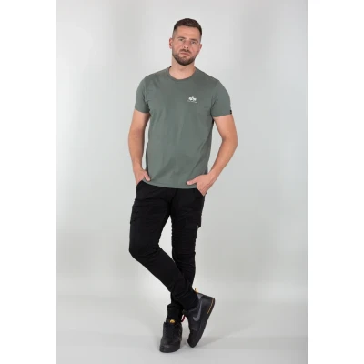 Bild av Alpha Industries Small LOGO Tshirt bas, Storlek: Small, Vintage green