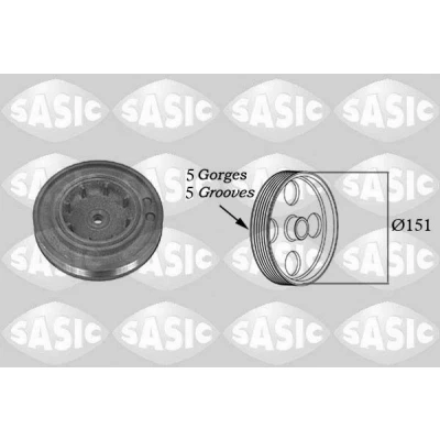Bild av SASIC 2154015 Poulie Damper 151 RENAULT: MASTER 2 Kasten, TRAFIC Bus, OPEL: Vivaro A Van, Combi, Movano Van