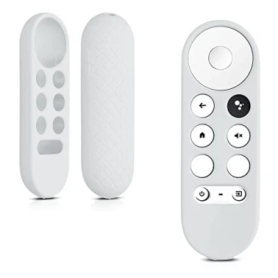 Bild av kwmobile fodral kompatibelt med Google Chromecast 2020 4K / 2022 HD TV fjärrkontroll silikon stötskydd mot damm grå ränder