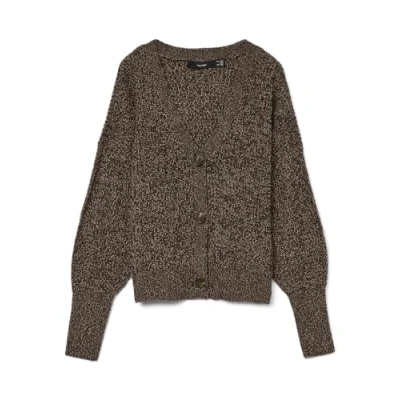 Bild av VERO MODA Vmlea Ls V hals manschett cardigan Noos, Choklad tårta, XS