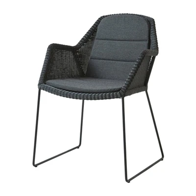 Bild av Cane line Breeze Chair Seat/Back Cushion Kuddar för utomhusbruk Black Natté B: 46 x D: 87 H: 2 cm