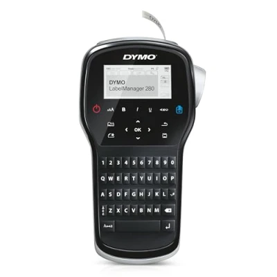 Bild av DYMO etikettskrivare Laddningsbar, bärbar LabelManager 280 etikettskrivare, enkel att använda, smarta tangenter, QWERTY tangentbord, PC och Mac anslutning, för organisering hemma på kontoret