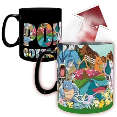 Bild av ABYSTYLE POKEMON termo reaktiv mugg 460 ml fånga dem alla stora behållare