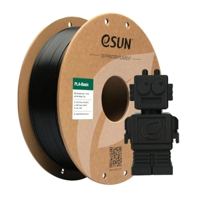 Bild av eSUN PLA Filament 1,75 mm, Basic 3D Skrivarfilament Dimensionell Noggrannhet +/ 0.05 1KG Spole (2,2 LBS) Snabb för Skrivare，Svart