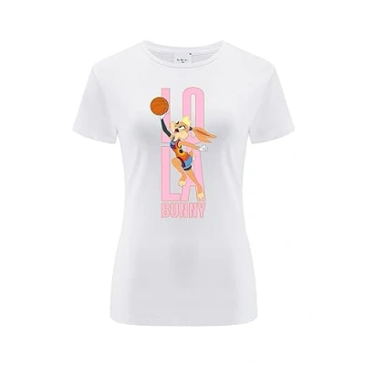 Bild av Warner Bros. Space Jam 2, 028, Kortärmad T shirt dam, 100% bomull, Ensidigt levande tryck, Size XL, White, Sömlös design, Smidigt och elastiskt tyg för vardaglig lätthet
