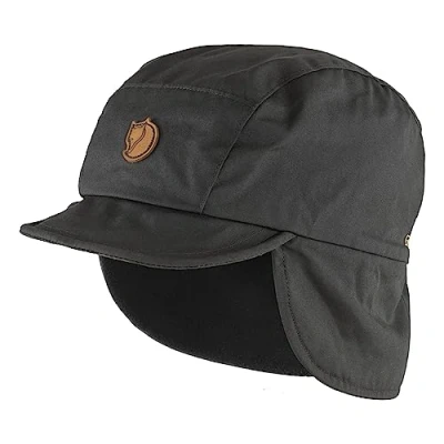 Bild av Fjällräven Grå earflap Keps Singi Field Cap Dark Grey Ear Flap @ Hatstore
