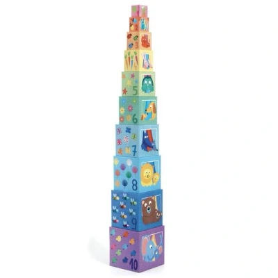 Bild av Djeco Byggklossar 10 St Rainbow blocks