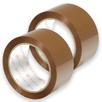 Bild av OFITURIA förpackningstejp, brun självhäftande tejp, flyttning och frakt box försegling säker stark förpackning (50 mm x 66 m, 2 band)