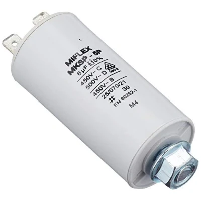 Bild av Startkondensator motorkondensator 6 µF 450 V 30 x 58 mm kontakt M8; Miflex; 6uF