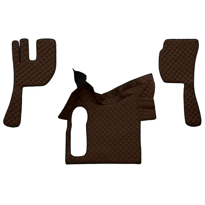 Bild av F CORE FL13 BROWN Ensemble de tapis sol Similicuir avant 3 marron