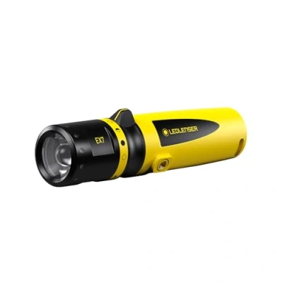 Bild av Ledlenser EX7 robust verkstadsficklampa LED, fokuserbar, 3x AA batteridriven, explosionsskyddad EX zon 0/20, 200 lm, vattentät IP68, 120 m ljusräckvidd, flashlight