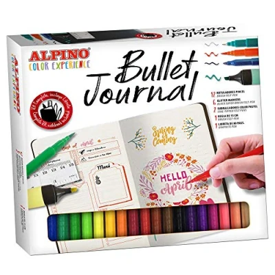 Bild av Ensemble de Papeterie Alpino Bullet Journal Color Experience 22 Pièces