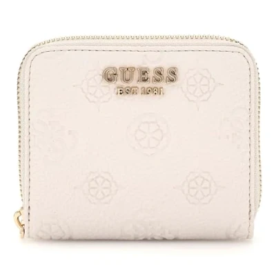 Bild av GUESS Cresidia SLG Zip Round Wallet S Cream White, Krämvit