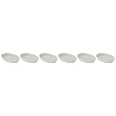 Bild av Köksprofi Creme Brulee skålar, vit, hårt porslin set om 6, ugnsform, 13 x 8 2,5 cm, souffelformar, ugnssäkra formar, miniugnsformar