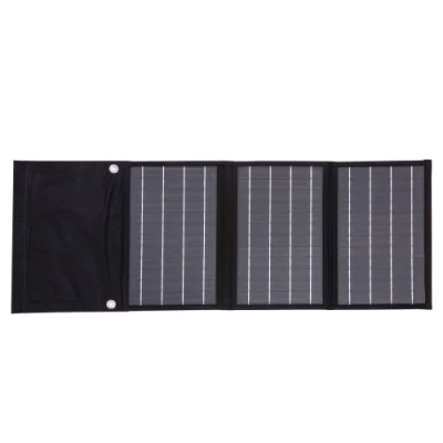 Bild av Technaxx 21W solladdare med USB för telefon, powerbank, surfplatta, etc. Perfekt resor, camping och utomhus Solpanels laddningsfodral TX 207
