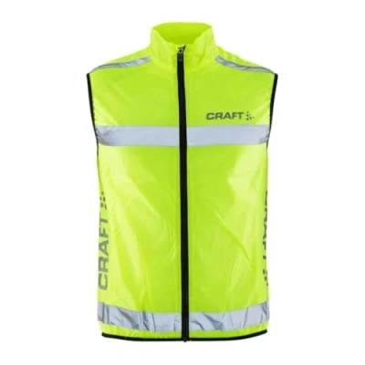 Bild av Craft Vindväst synlighet väst (storlek S XXL), varningsväst unisex med dragkedja, cykelväst, löparväst, reflekterande, XL