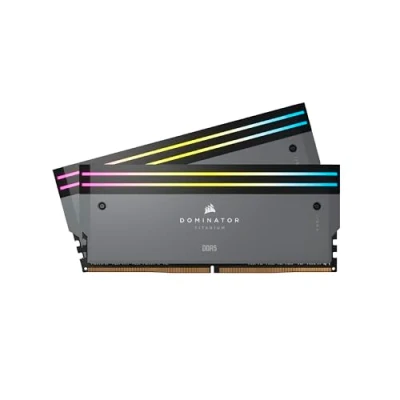 Bild av CORSAIR DOMINATOR TITANIUM RGB DDR5 32GB (2x16GB) 6000MHz CL30 AMD EXPO Intel XMP iCUE Kompatibelt datorminne Grå (CMP32GX5M2B6000Z30)
