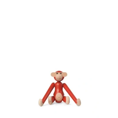 Bild av Kay Bojesen figur ikonisk apa mini i målad bok, färg: röd, storlek: 9,50 x 10 3,50 cm, 39360