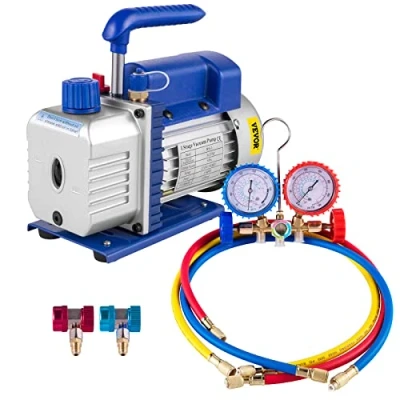 Bild av VEVOR 3CFM tom enstegs vakuumpumpump, 1/4 HP vakuumpump 2 vägs undertryckspump luftkonditionering, 220 V