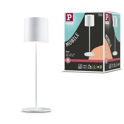 Bild av Paulmann 76999 LED batteribordslampa Tuni IP44 2700 K Matt vit Mobil Bordslampa Dimbar 2,8 W USBC