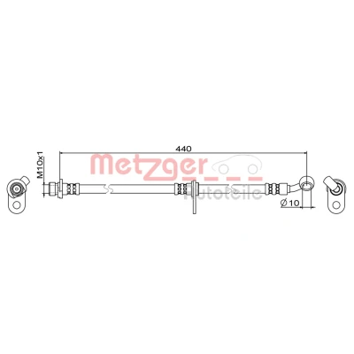 Bild av METZGER 4111847 Flexible De Frein Essieu avant gauche 440