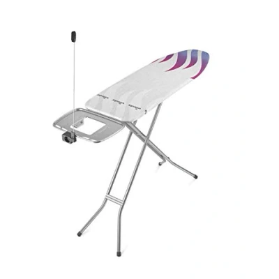 Bild av Vileda Total Reflect M Plus strykbräda, strykbord för ångstrykstation, strykyta 120 x 38 cm, höjdjusterbart 7596 grå, miljöförpackning