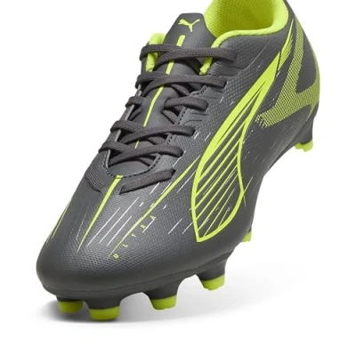 Bild av Puma Ultra 5 PLAY Fotbollsskor fasta dobbar, Storlek: 40.5, Matte aged silver/yellow alert Konstmaterial