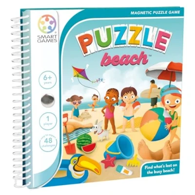 Bild av Smart Games Puzzle Beach, Magnetic Game with 48 Challenges, 6+ Years