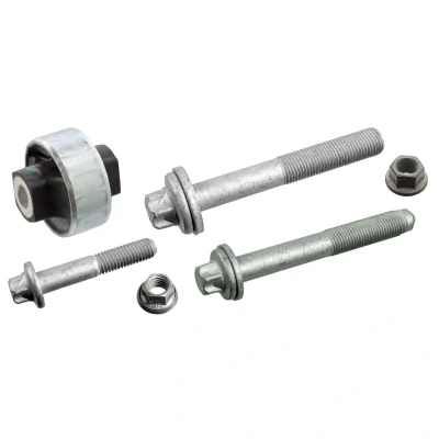 Bild av FEBI BILSTEIN 175757 Silent Bloc de Triangle avec kit vis, écrou arrière, Essieu avant gauche, droit Caoutchouc