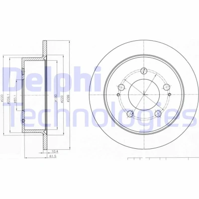 Bild av Bromsskiva DELPHI BG4220