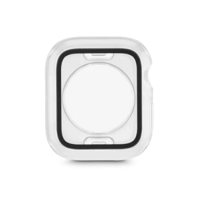 Bild av Hama Skyddsfodral för Apple Watch 7/8/9, 45 mm fullt skydd, reptålig och stöttålig, vattentät, touch funktion transparent