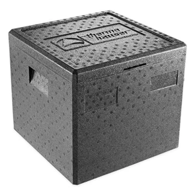 Bild av Thermohauser EPP termolåda, pizza svart med lock 37,5 liter 41 x 36 cm pizzabox för leveranstjänst