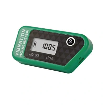 Bild av Yooreal Vibration Activated Hour Meter, Underhållsintervaller Påminnelse för gas /dieselmotordriven generator Kompressor Motorcykel Snösläpvagn Motor Grader Högtryckstvätt. (Green)