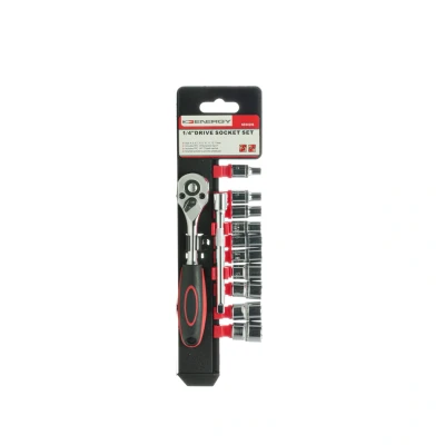 Bild av ENERGY NE00296 Jeu de douilles 12 hexagonale 1/4&quot;, 1/4 avec fonction crantage