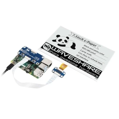 Bild av Waveshare 7.5 Inch E Paper Display HAT Module V2 Kit 800x480 Resolution 3.3v/5v Ink Electronic Screen with Embedded Controller SPI Interface Compatible Raspberry Pi/Jetson Nano/Arduino/STM32
