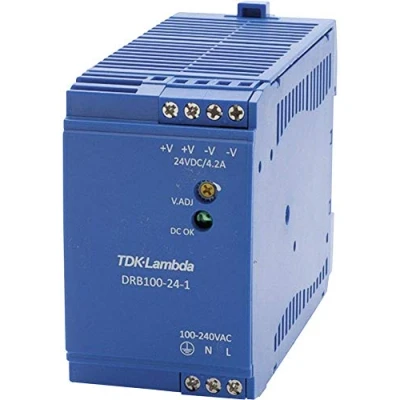 Bild av TDK Lambda DRB100 24 1 DIN skena nätaggregat V/DC 4.2 A 100.8 W Antal utgångar:1 x Innehåll st