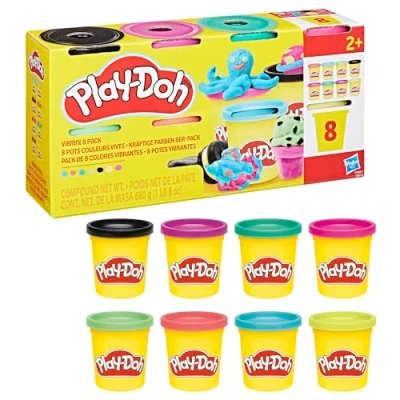 Bild av Play Doh Vibrant 8 Pack Solid 680G
