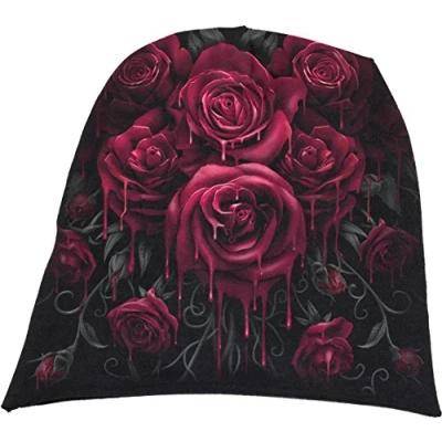 Bild av Spiral Blood Rose Lätta bomullsmössor Svart, one size