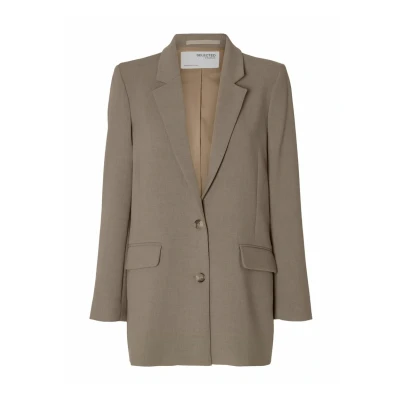 Bild av Selected Femme SLFRita LS Relaxed Blazer NOOS Camel Melange 34