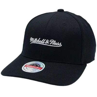 Bild av Mitchell &amp; Ness Script Logo Baseballkeps, klassisk röd snapback (justerbar storlek), svart vit, one size