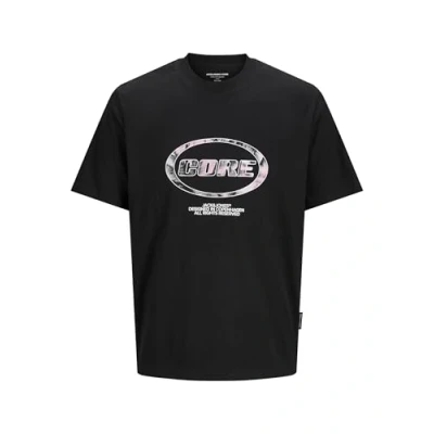 Bild av Jack &amp; Jones Jcolido AOP Front Print Tee Ss Cre Pls, svart, 4XL