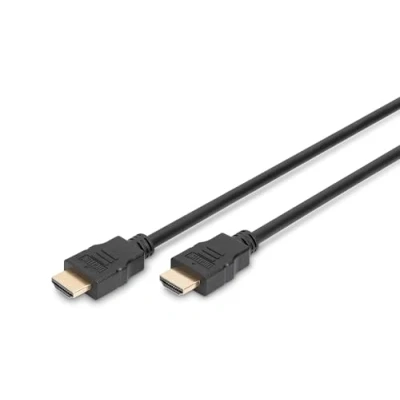 Bild av DIGITUS HDMI High Speed anslutningskabel, typ A St/St, 2.0m, Ultra HD 60p, guld, sv